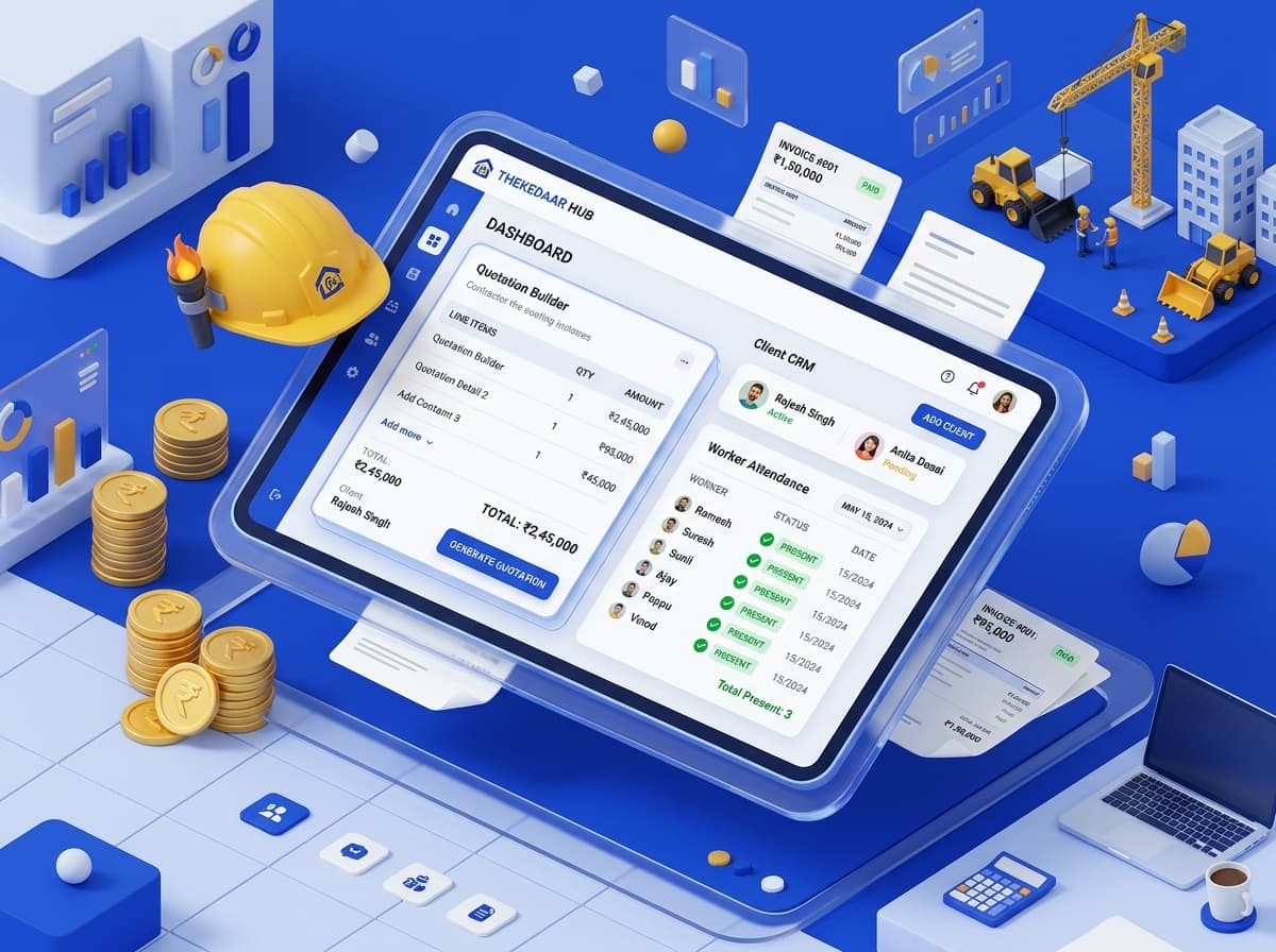 Attendamate 3D Contractor & Thekedaar Suite